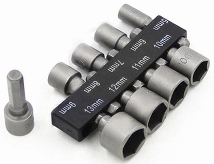 Bộ 9 đầu vặn đai ốc kích thước 5mm-13mm