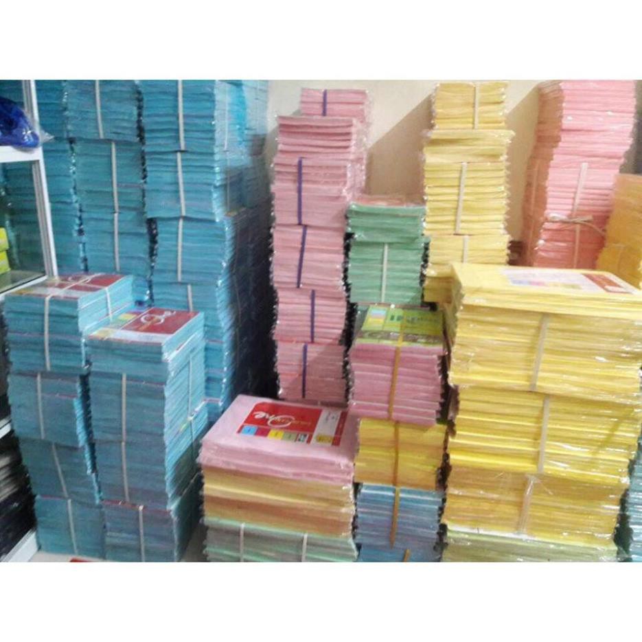 [HCM]Giấy Bìa Giấy Bìa Cứng A4 Loại 1 Đủ Màu 100 Tờ/Xấp