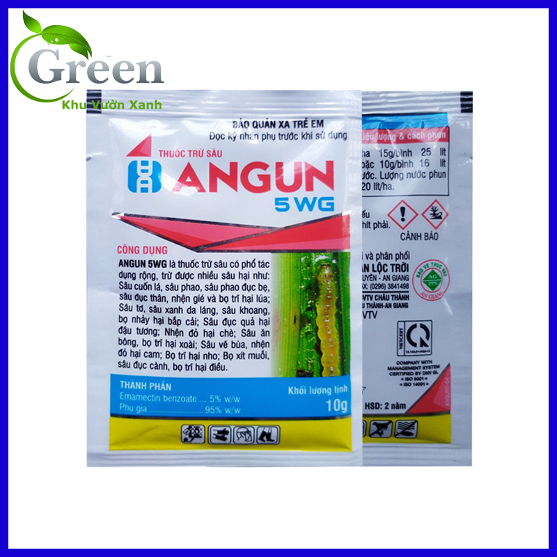Chế Phẩm Trừ Sâu Sinh Học Angun 5 WG - 10 Gam