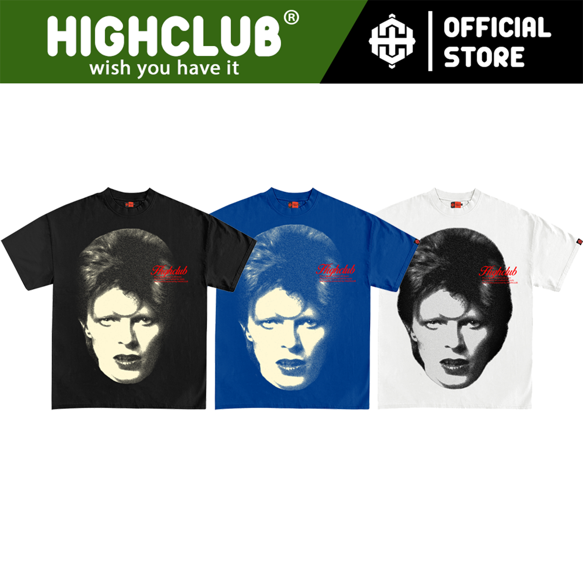 Áo thun jones tee tay lỡ unisex nam/nữ màu đen/trắng/xanh dương cổ tròn phối cổ - highclub brand chính hãng