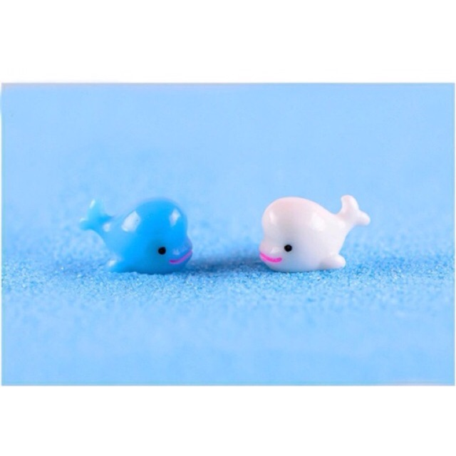 Charm cá voi trắng/xanh - nguyên liệu slime
