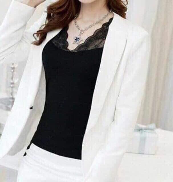 Aó lót nữ thân dài,áo ba lỗ thích hợp mặc trong áo vest