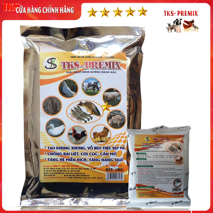 [ Tặng Gói 100gr] TKS-PREMIX Thức Ăn Bổ Sung Vitamin Và Khoáng Giúp Vật Nuôi Tăng Đề Kháng Nhanh Lớn