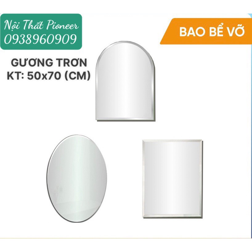 Gương soi nhà tắm kt: 50x70 - kiếng phòng tắm - gương trơn