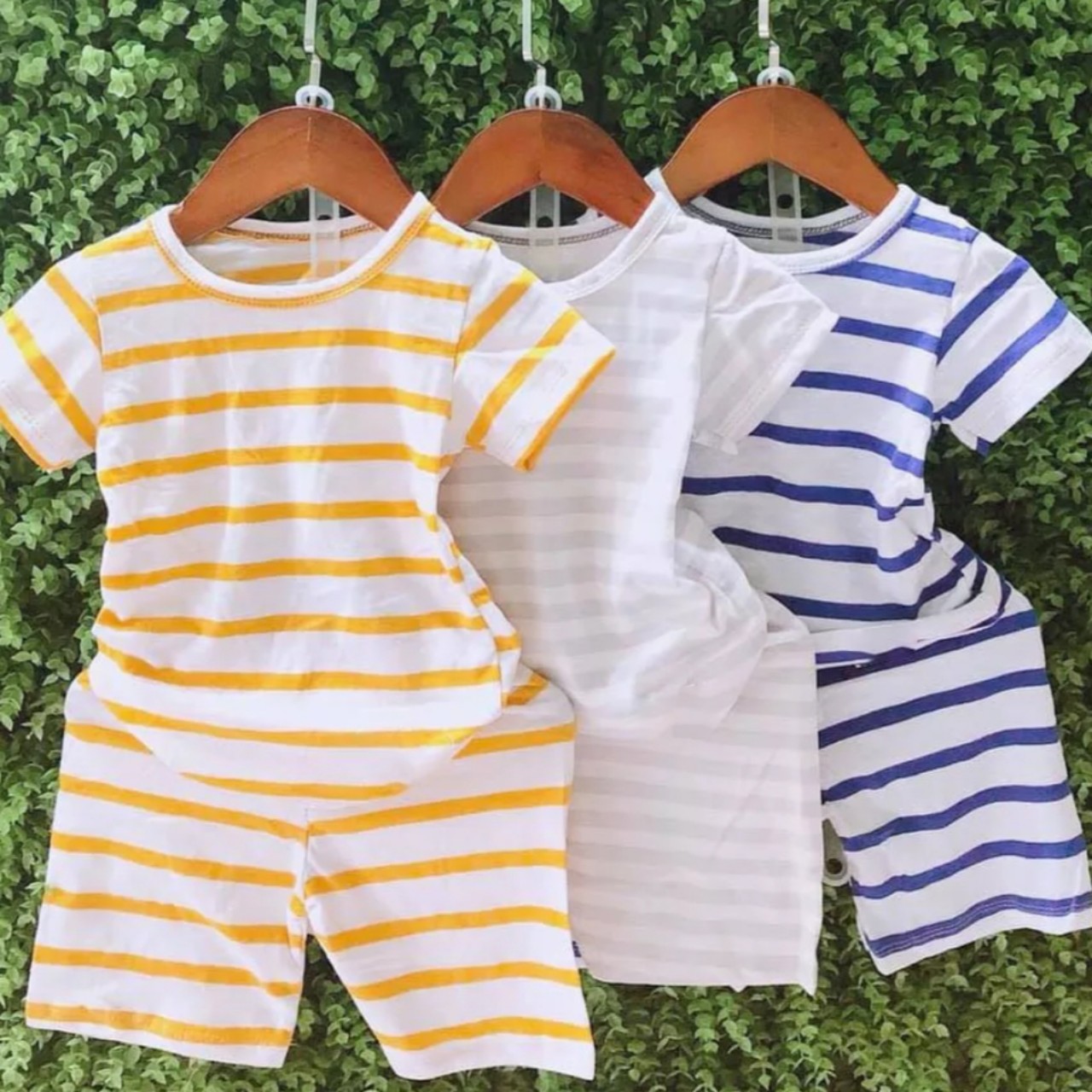 Bộ thun cotton tay ngắn bé trai , bé gái