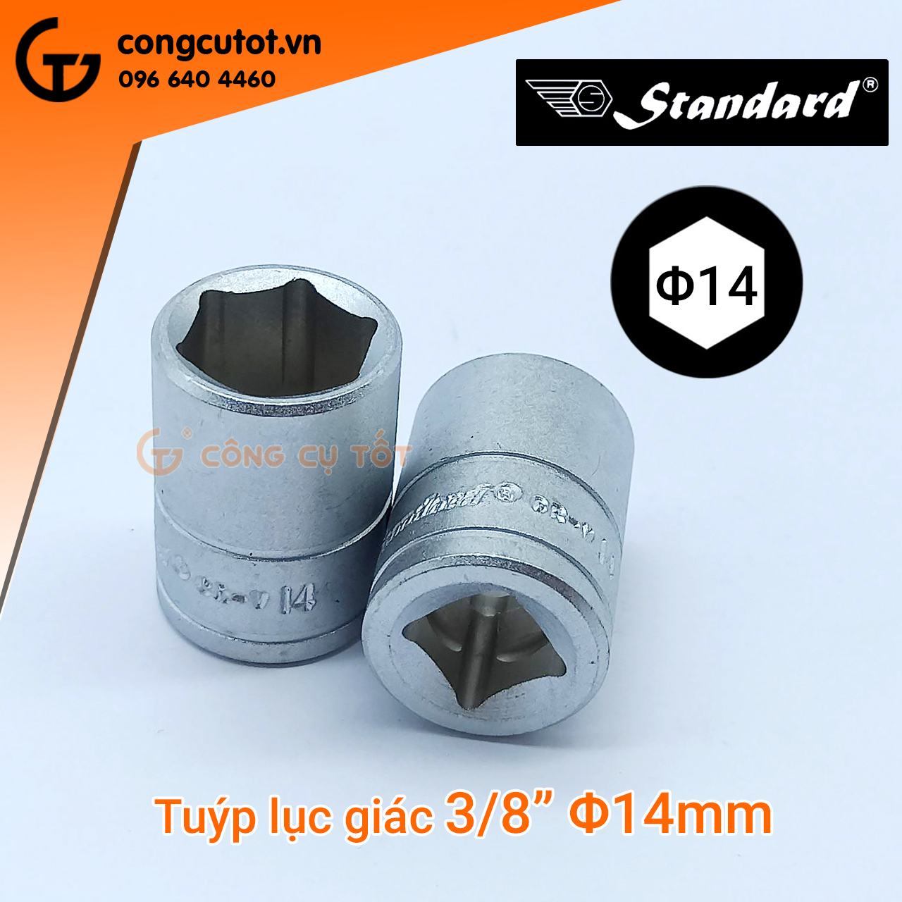 Đầu tuýp - đầu khẩu lục giác 3/8 inch Standard