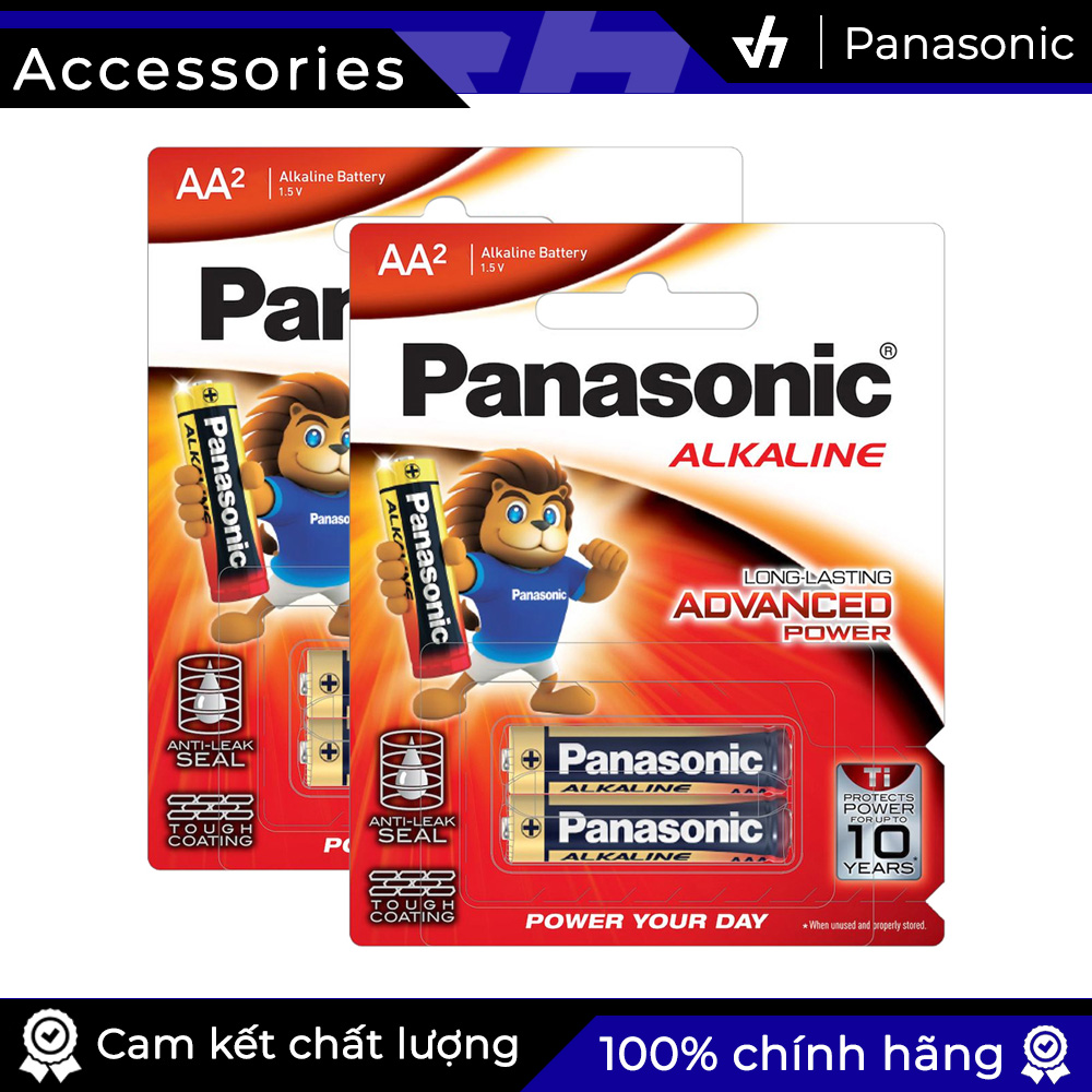 4 pin aa alkaline panasonic lr6t - pin kiềm chống chảy