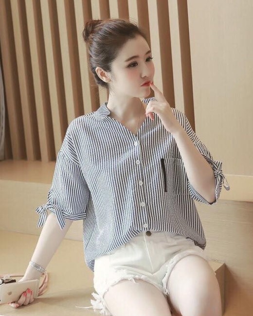 Áo sơ mi sọc esla xinh xắn
