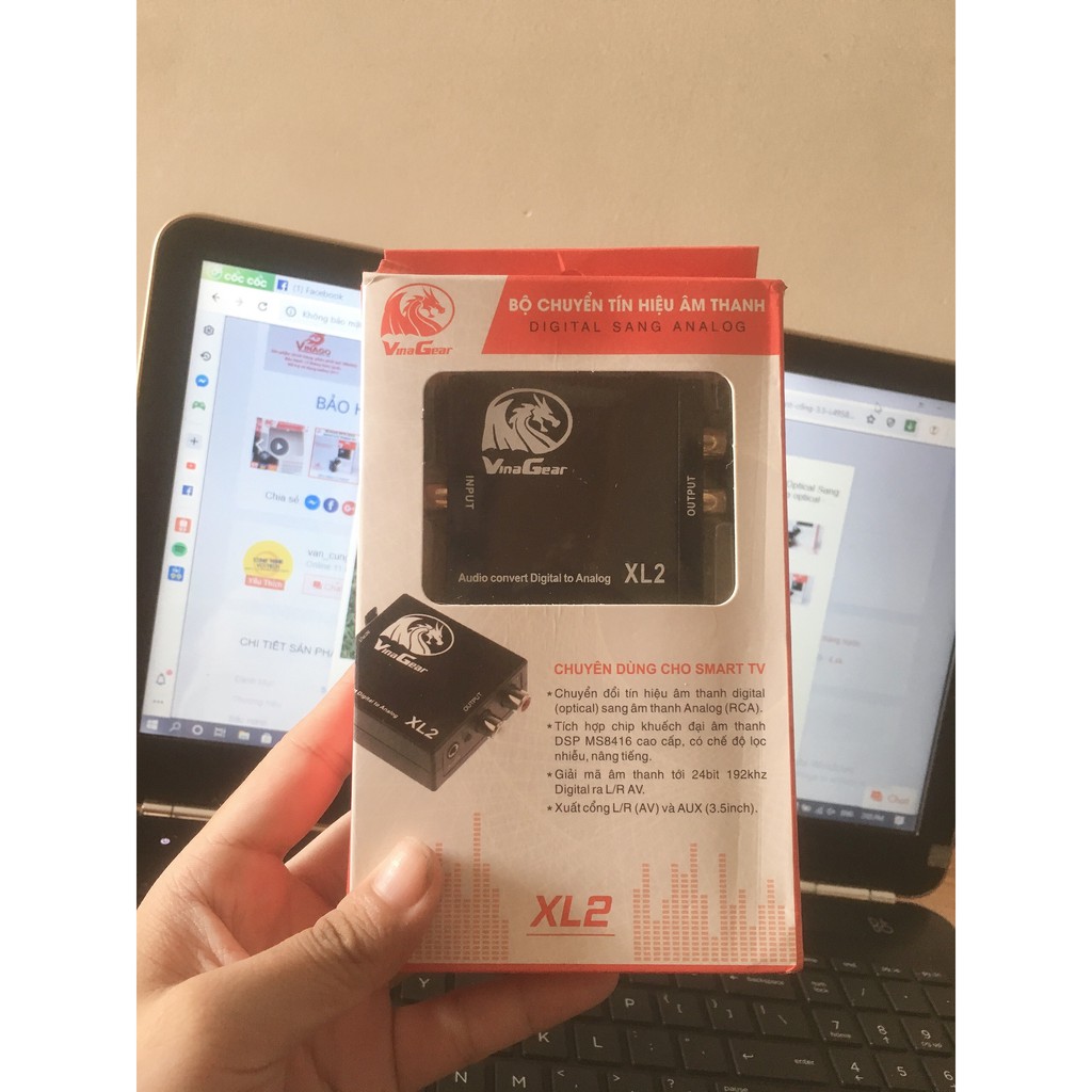 Bộ Chuyển Quang Xl2 Optical Sang Audio Av Ra Amply + Cáp Optical - Bộ Chuyển Đổi Tín Hiệu Quang Có Cổng 3.5