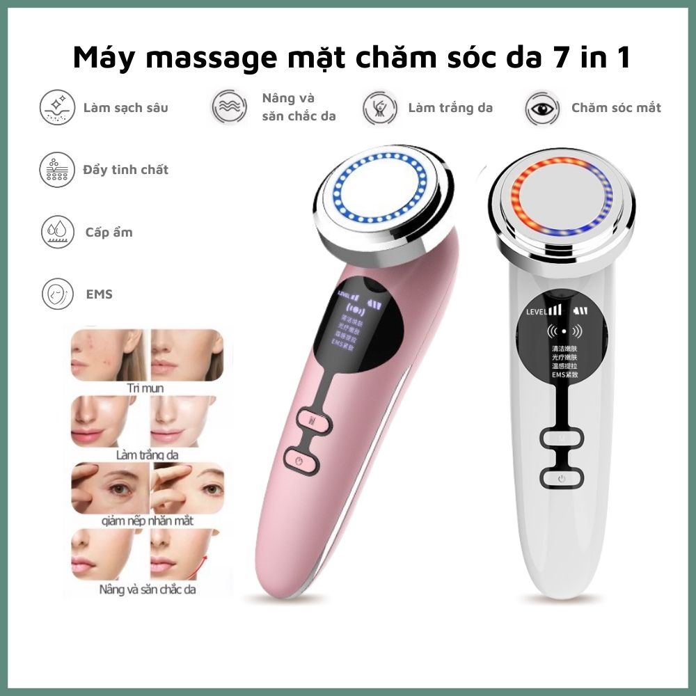 Máy Đẩy Tinh Chất Dưỡng Chất Massage Mặt Ion Điện Di Làm Sáng Và Trẻ Hóa Làn Da [ BẢO HÀNH 12 THÁNG ] - MIDEER HOME
