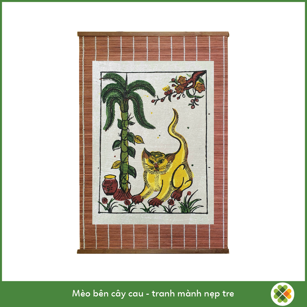 Tranh Đông Hồ Con mèo - Tranh thủ công dân gian