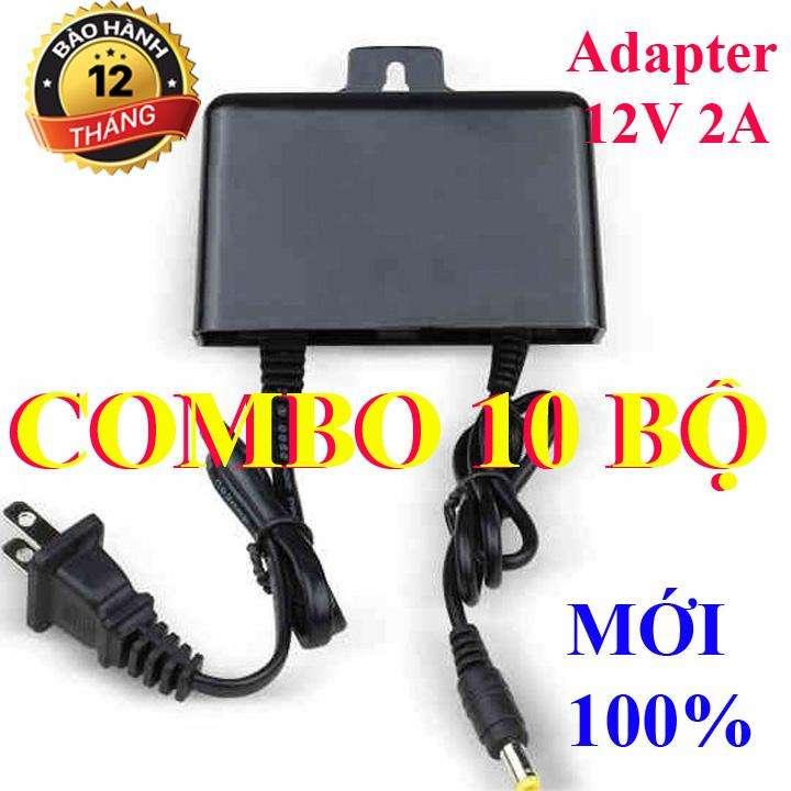 Bộ 10 x Nguồn Camera Chống nước - 12V 2A jack DC 5.5*2.1mm (Nguồn Camera - Adapter 12v)