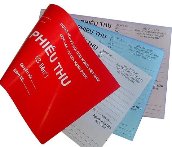 Phiếu thu/Phiếu chi A5 loại 3 liên 60 tờ