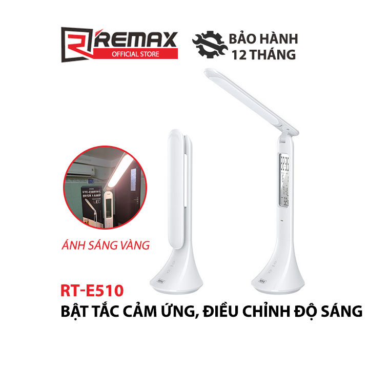 Đèn led để bàn thông minh Remax RT-E185/510 Tích hợp đồng hồ và bảo vệ mắt