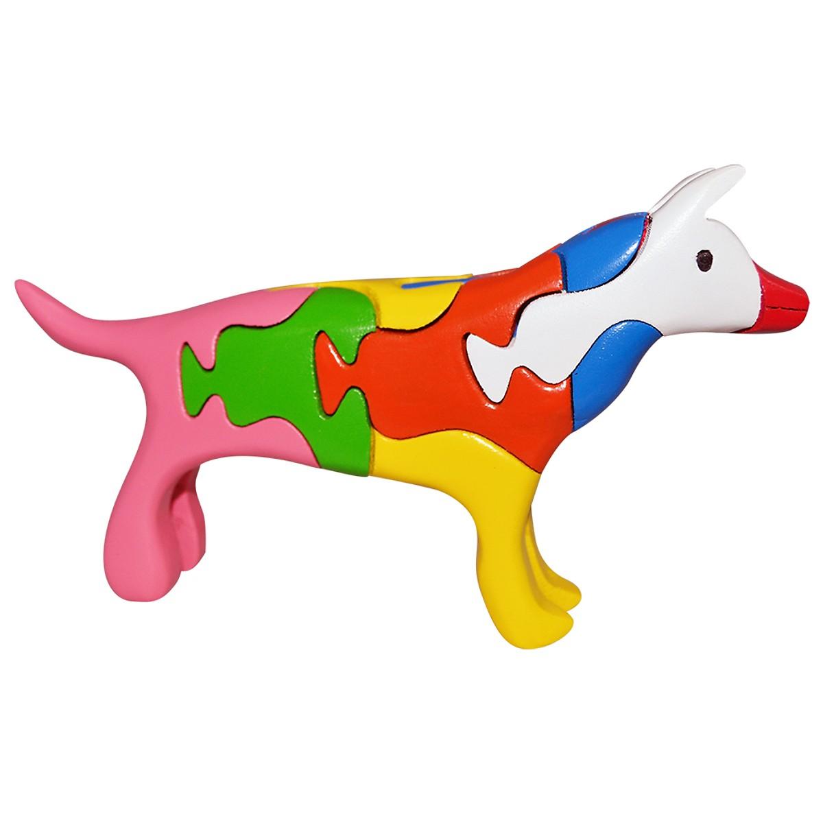 Đồ chơi gỗ lắp ráp mô hình puzzle 3d tottosi hình chó 304011