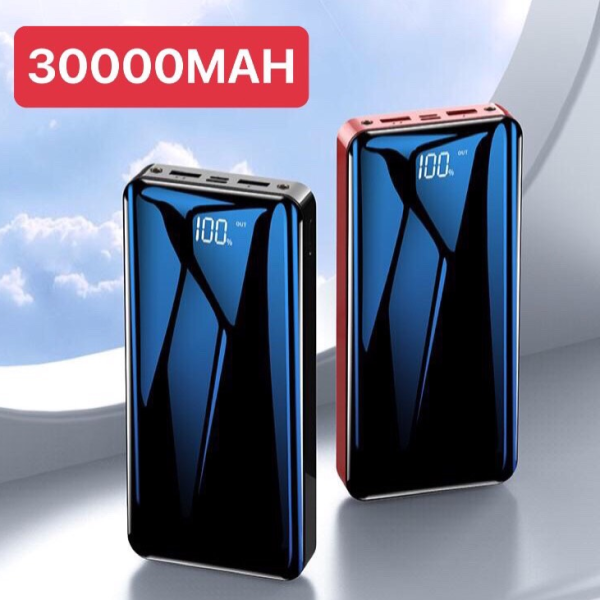 [HÀNG TỐT] PIN SẠC DỰ PHÒNG 30000MAH MẶT KÍNH CƯỜNG LỰC CAO CẤP - PIN BỀN, SẠC NHANH, DÙNG CẢ NGÀY KHÔNG HẾT PIN, TUỔI THỌ PIN HƠN 999 LẦN SẠC