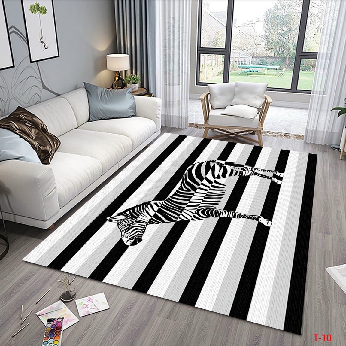 THẢM TRẢI SÀN BALI PHONG CÁCH BẮC ÂU 1m6 x 2m3