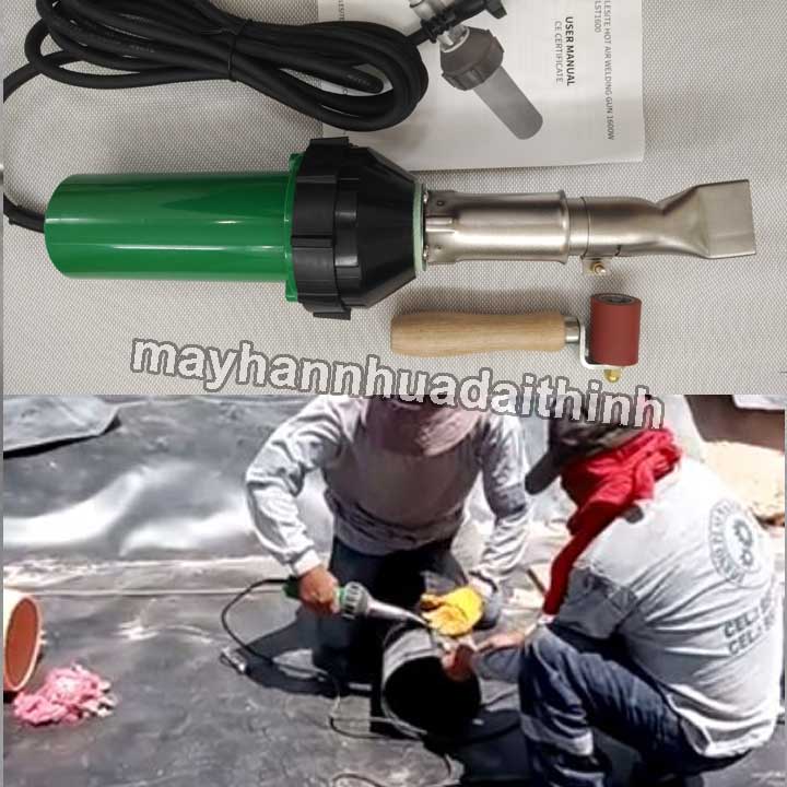 Máy hàn bạt nhựa cầm tay LST1600 hàn bạt HDPE/PVC/TPO/EVA