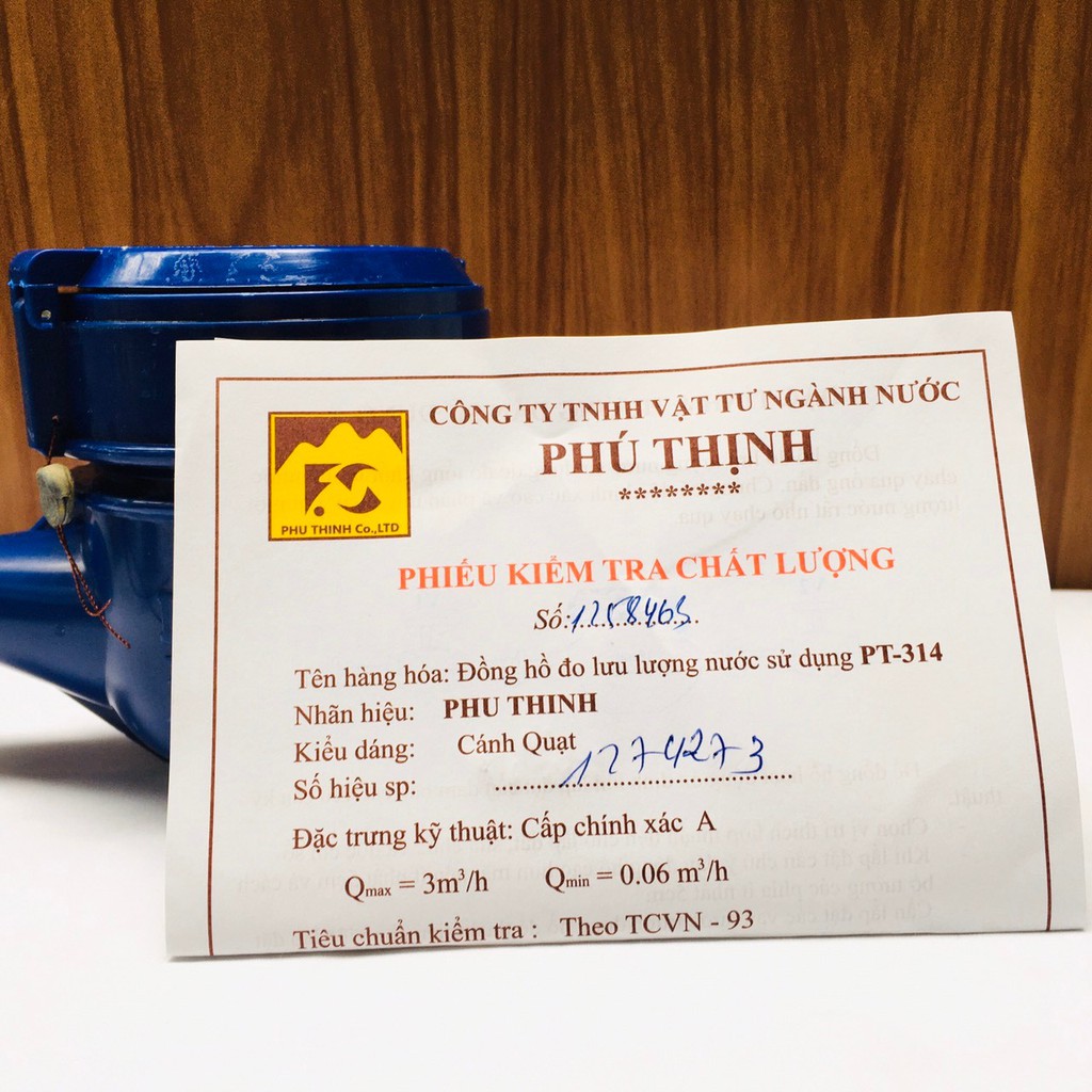 Đồng hồ đo Lưu Lượng Nước Phú Thịnh PT314 chuyên dụng trong đo nước sinh hoạt gia đình, chung cư, cao ốc, biển đảo - home BaBy