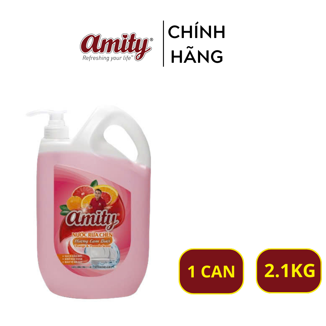 Nước rửa chén Amity can 2.1kg - 3