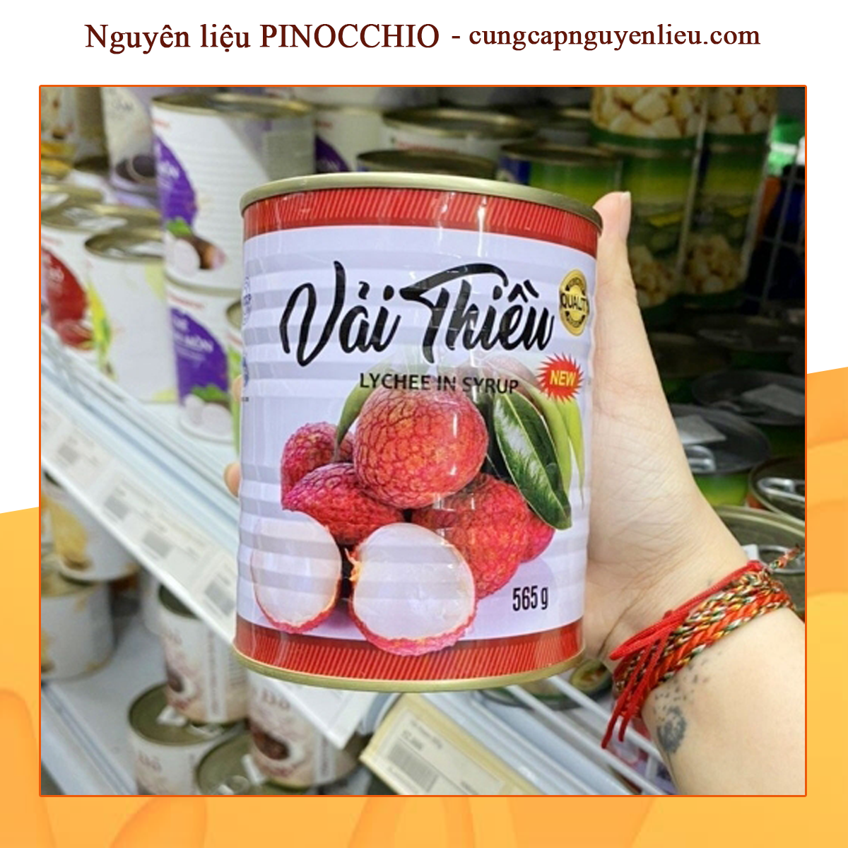 Vải thiều đóng lon - vải ngâm nước đường