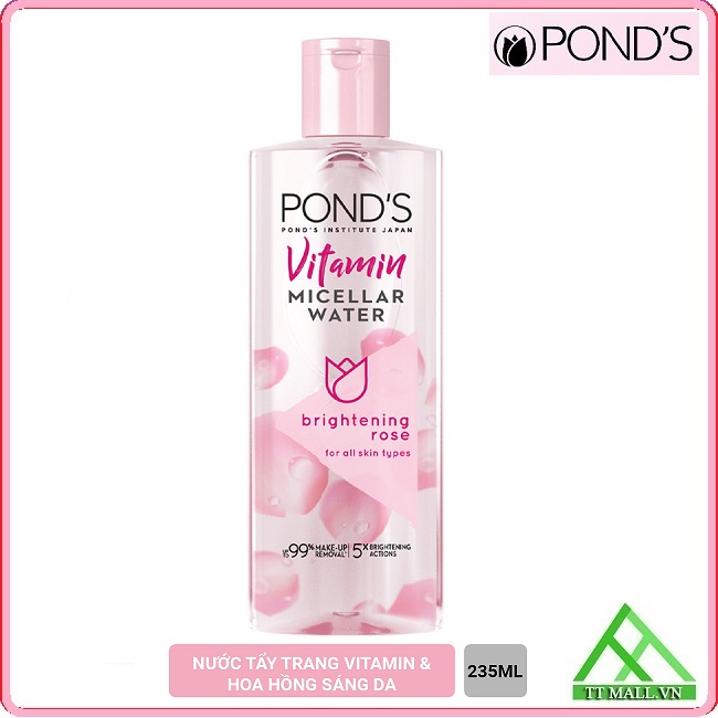 Nước Tẩy Trang Vitamin Và Hoa Hồng Sáng Da Ponds Micellar Water 235ml
