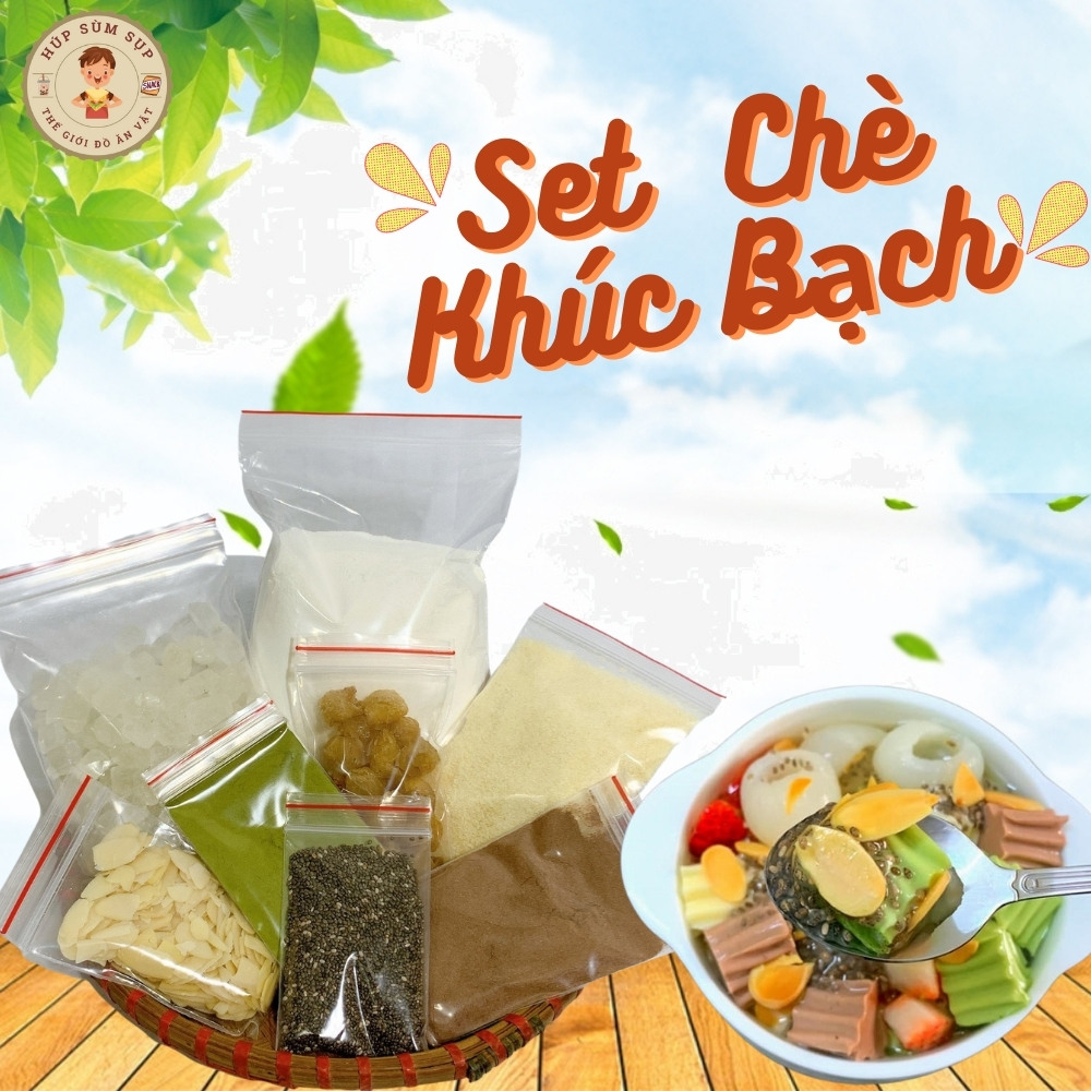 [FREESHIP] Set Chè Khúc Bạch 10-25 Chén Tặng Kèm Công Thức Dễ Làm Thành Công 100% - Set Nguyên Liệu Chè Khúc Bạch Tự Nấu