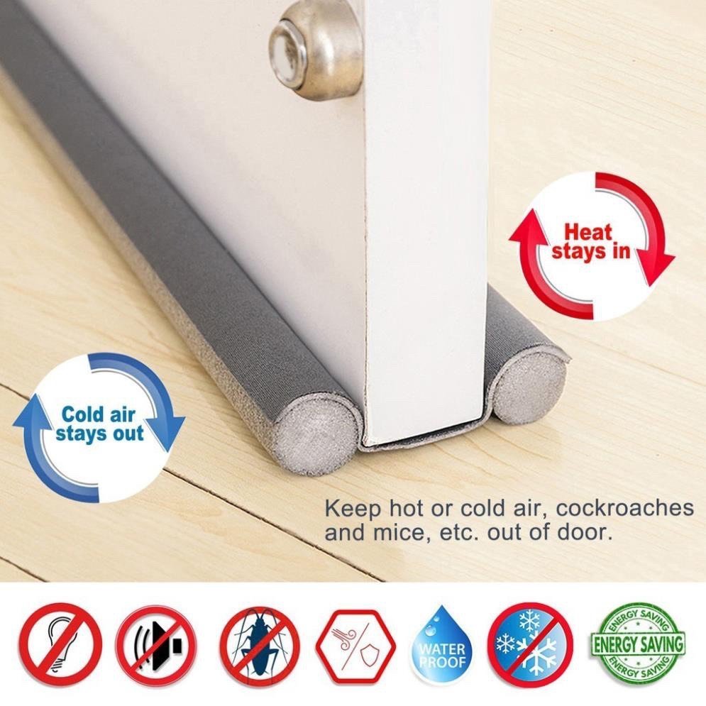 ComBo 3 Thanh Nẹp Xốp Chèn Chắn Cửa Chống Bụi Ồn Côn Trùng, khe hở chân chắn gió khi dùng điều hòa bảo vệ gia đình Dài 95cm
