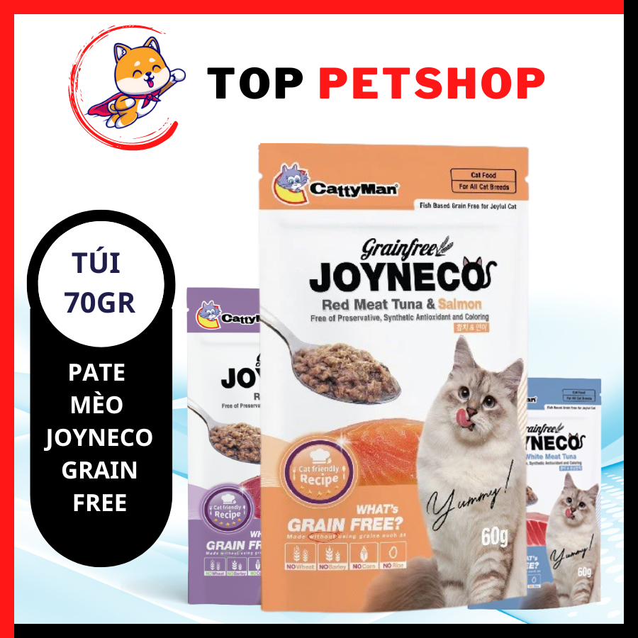 Pate cho mèo joyneco, túi 60gr, pate dinh dưỡng cho mèo mọi lứa tuổi joyneco.