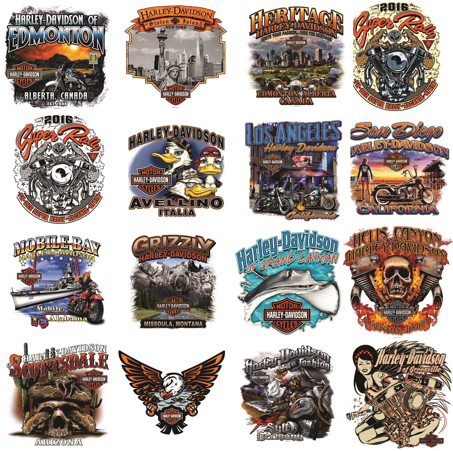 Hình in áo ủi nhiệt logo Harley Davidson - Đủ size nhiều mẫu Harley2 [Sticker ủi nhiệt quần áo]