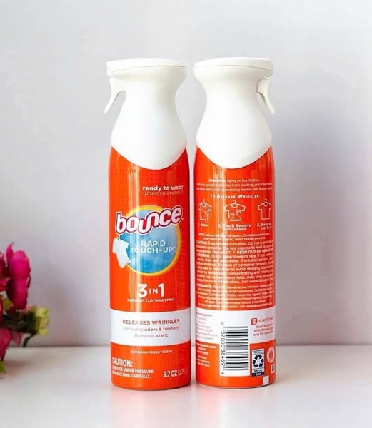 Xịt thẳng và thơm quần áo Bounce 3 in 1 của Mỹ chai 275g