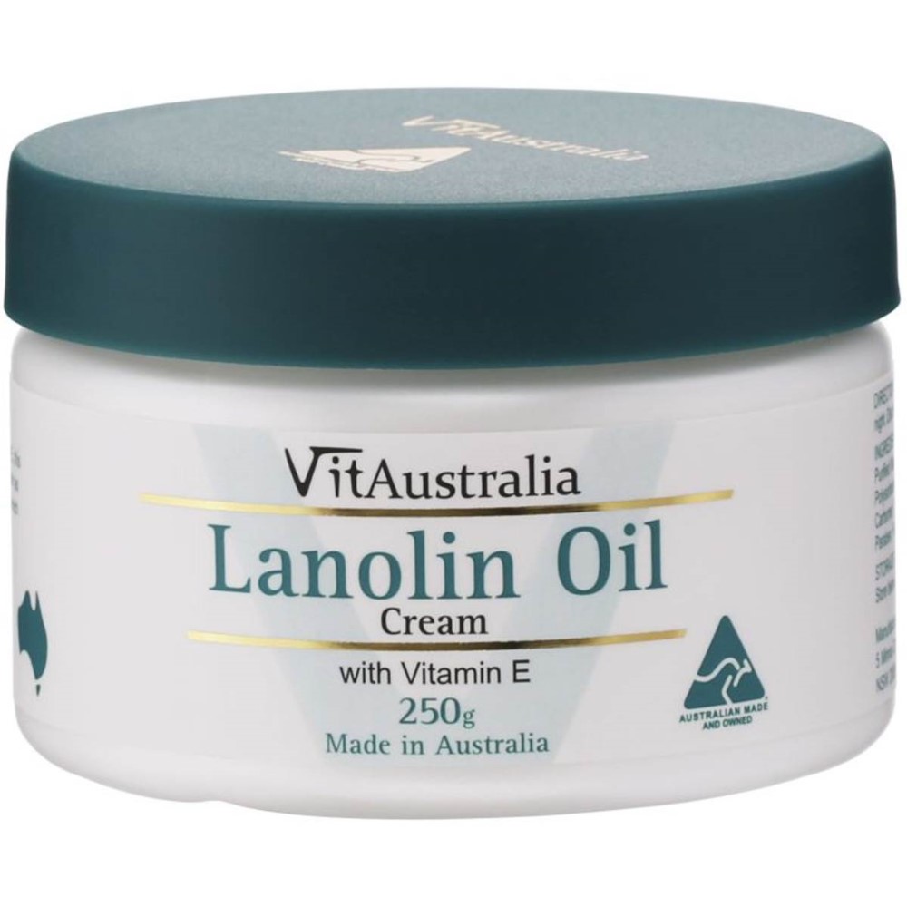 Kem Dưỡng Thể Úc Vitaustralia Lanolin Oil Cream With Vitamin E 250g