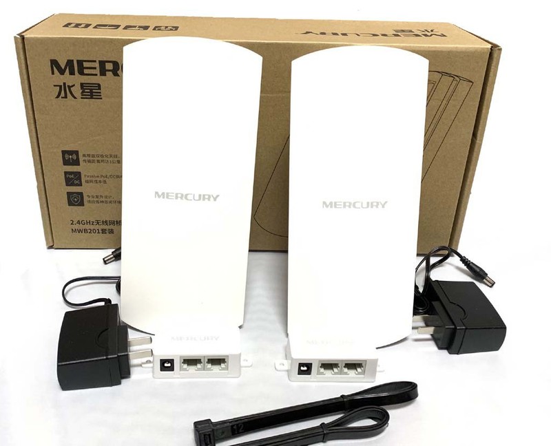 [HCM]Bộ thu phát không dây cho camera IP Mercury MWB201 1km