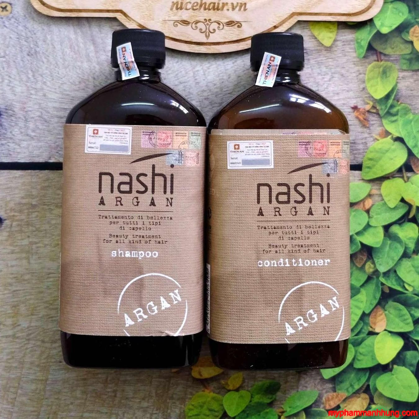 [ NASHI-CHÍNH HÃNG ] DẦU GỘI XẢ PHỤC HỒI HƯ TỔN NASHI ARGAN 500ML