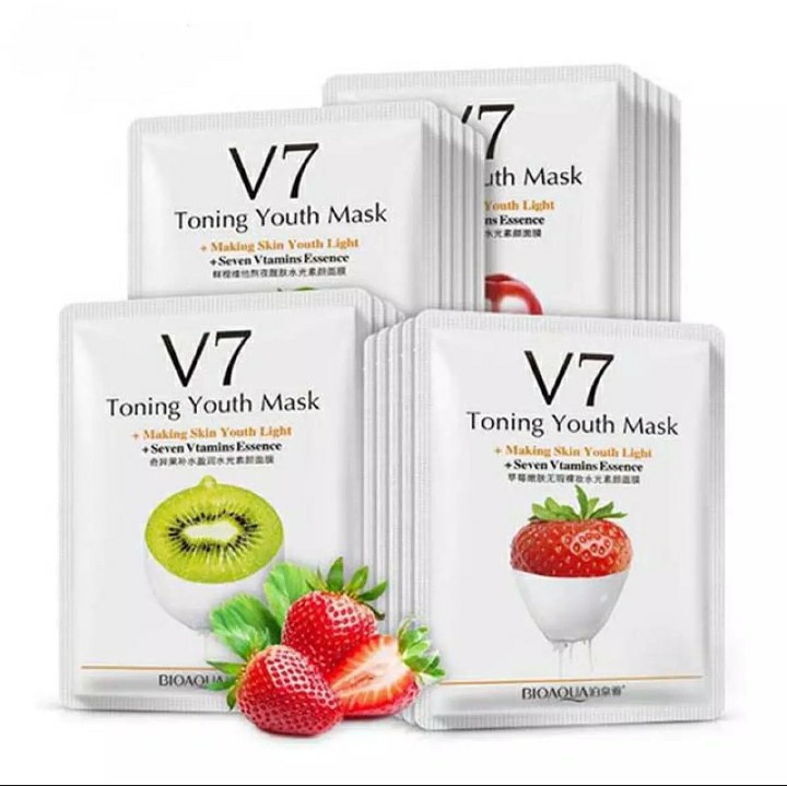 Mặt nạ giấy dưỡng da BIOAQUA V7 giúp dưỡng ẩm, trắng da