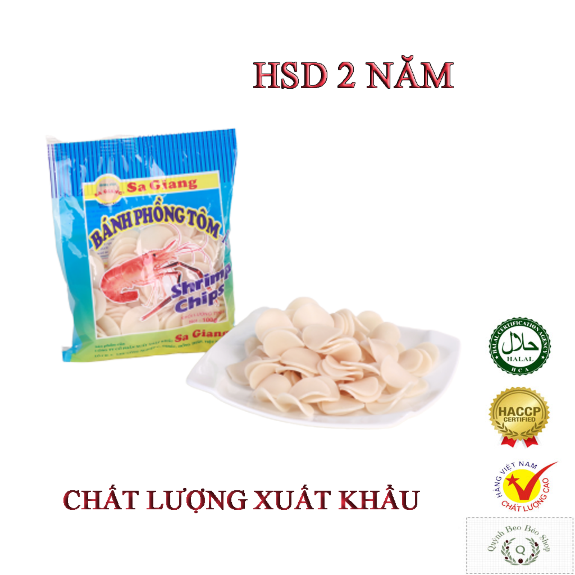 [HCM]BÁNH PHỒNG TÔM MINI SA GIANG TÚI 100G 15% TÔM KHÔNG CAY