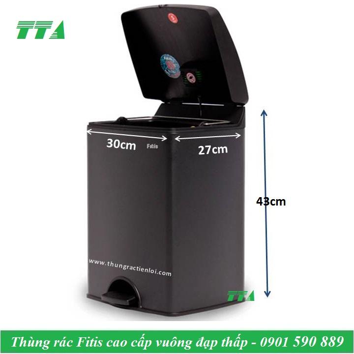Thùng rác Fitis vuông đạp chân thấp SPS1-903