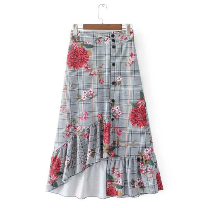 Chân váy dài maxi họa tiết hoa lá tuyệt đẹp