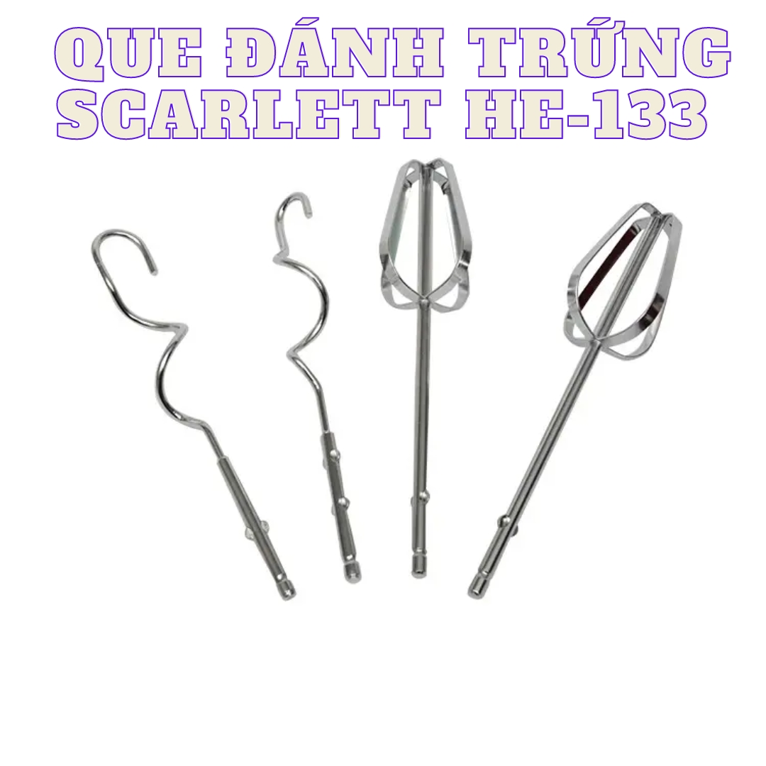 Que đánh trứng máy đánh trứng scarlett he-133, que đánh trứng, đánh bột bằng thép không gỉ - hàng chính hãng