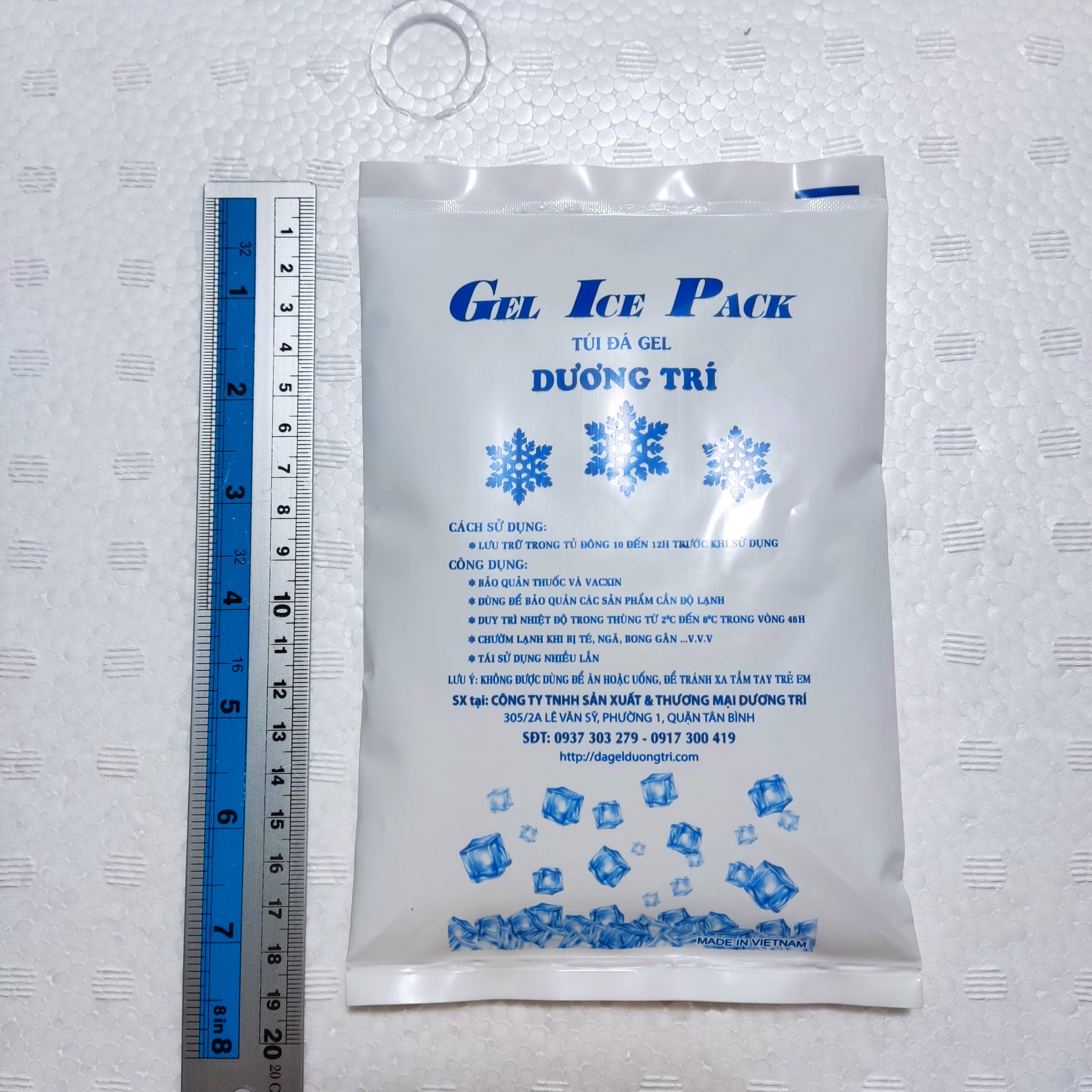 Combo 5 túi đá gel giữ lạnh đồ ăn loại 300g -  Đá gel Dương Trí