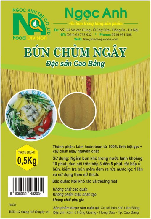 Bún chùm ngây 500g- bún khô cao bằng