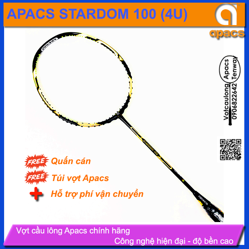 Vợt cầu lông Apacs Stardom 100 - 4U | nặng đầu chuyên công, chống rung đầu