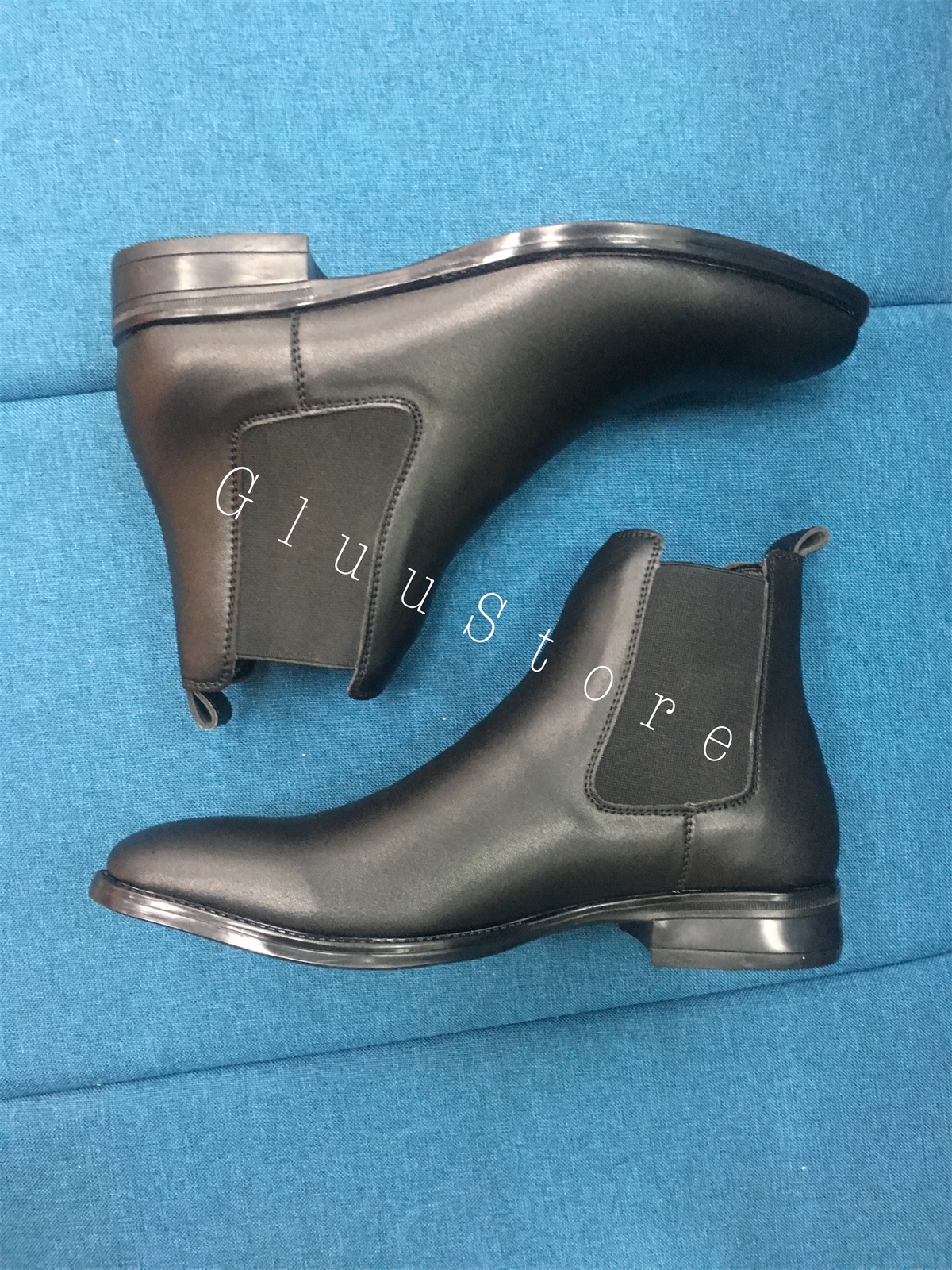 Giày da nam Chelsea Boots chất liệu PU phiên bản 2020