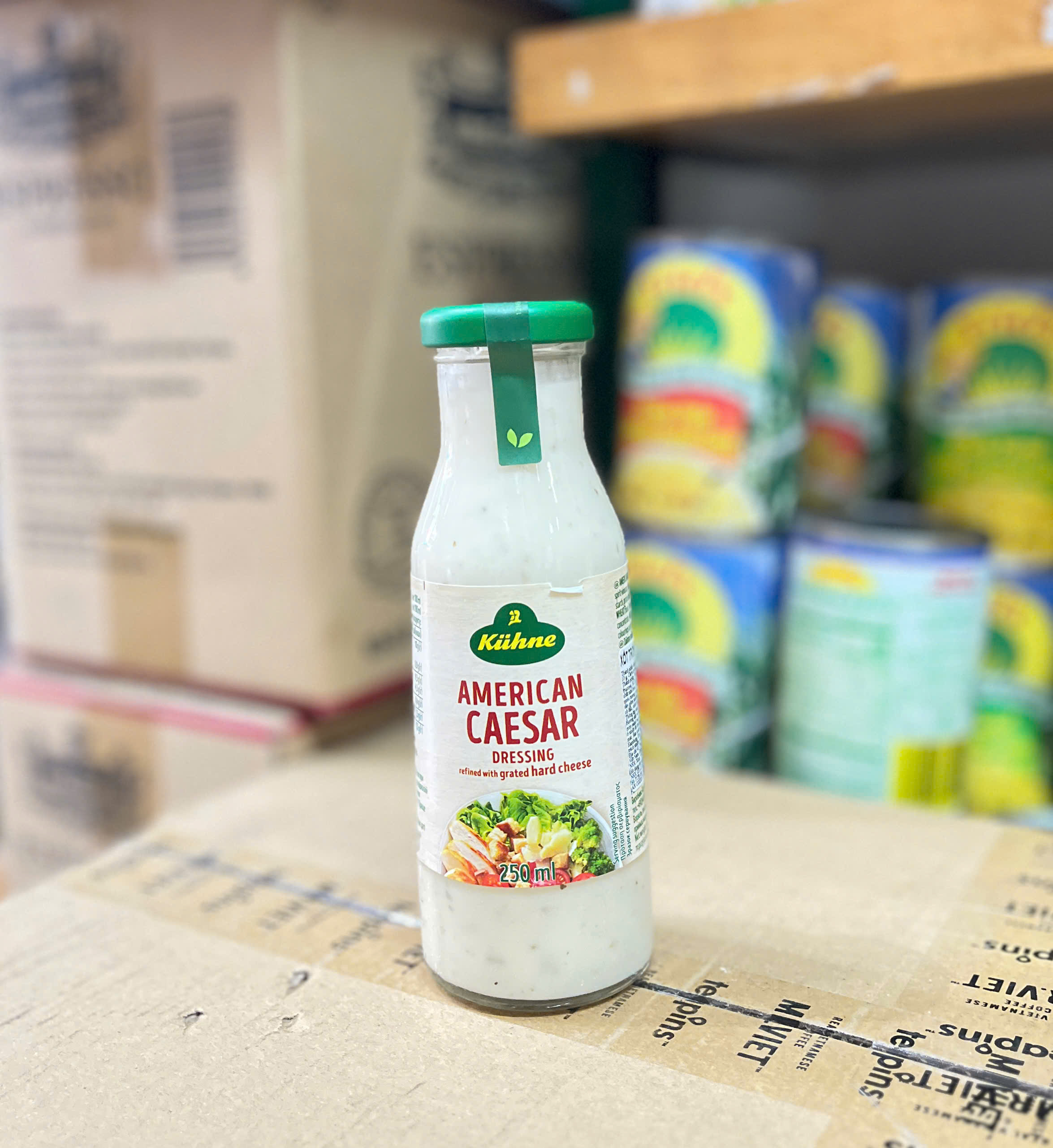 Date 06/27 Sốt trộn salad kiểu Mỹ Kiihne Kuehne 250ml - American Caesar Dressing