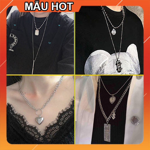 [HCM][FREESHIP] Dây Chuyền Nam Nữ Titan - Vòng Cổ Nam Nữ Nhiều Tầng - Album 2A