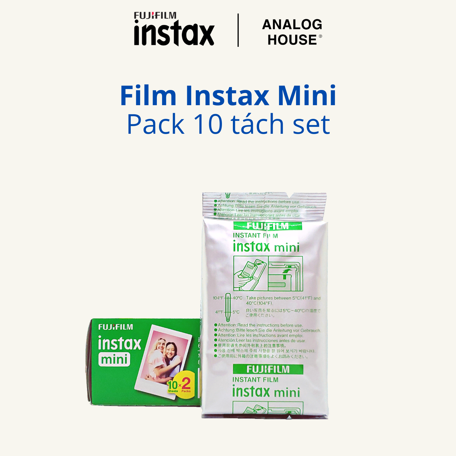 Film instax mini fujifilm - viền trắng - date xa 2024-2025 - giấy in ảnh cho máy chụp lấy liền fujifilm instax mini