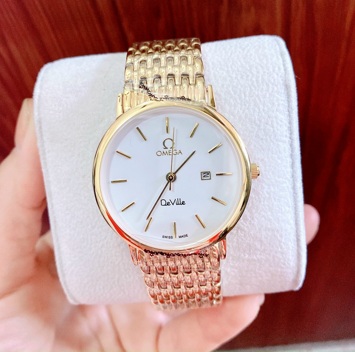 Đồng hồ nam dây kim loại 0mega size 38mm fullbox chống nước vỏ thép không gỉ thời trang cao cấp sang trọng