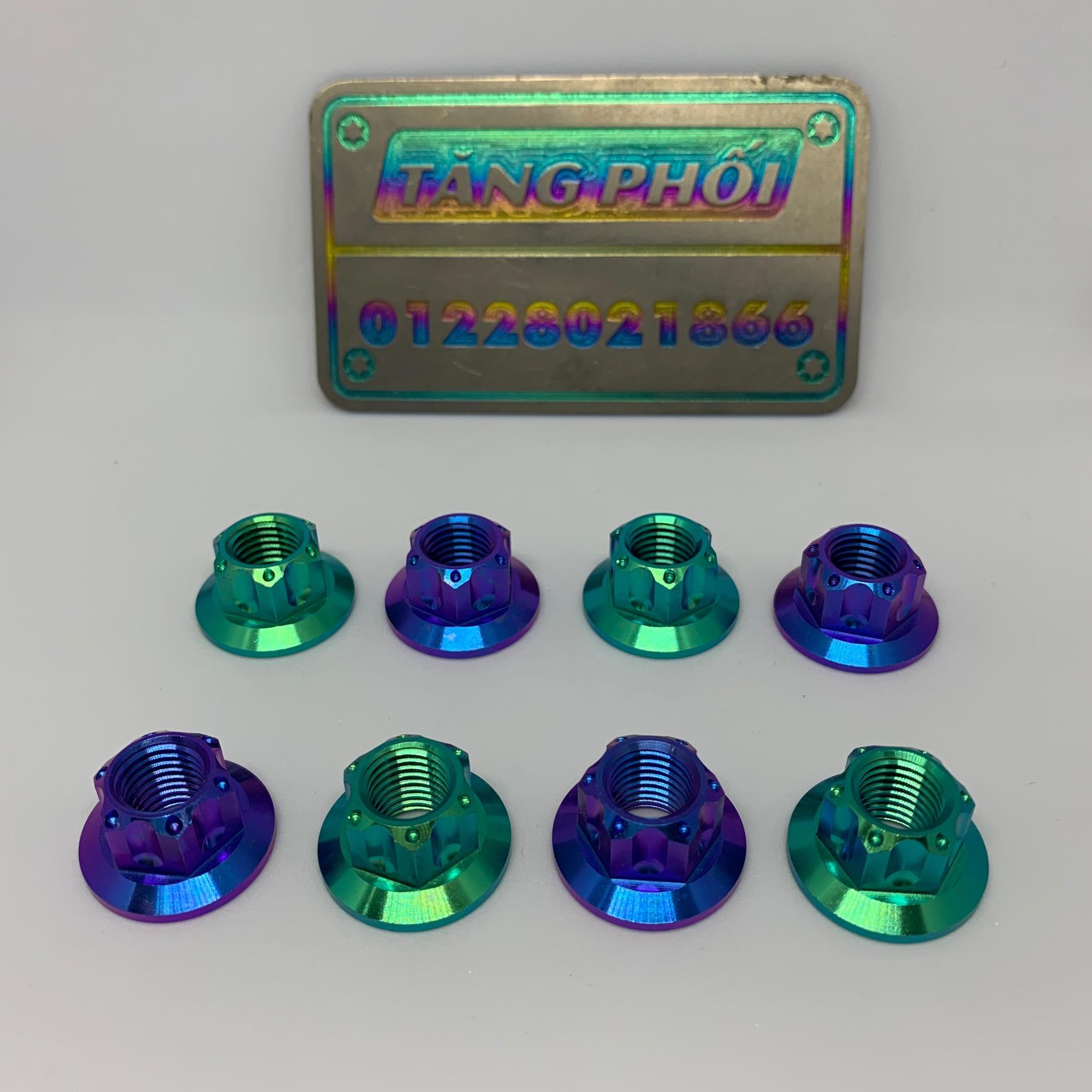 Tán GR5 Titanium 10 ly cho cùi dĩa Winner 150, Sonic, tán cốt bánh trước xe Yamaha và các vị trí sử dụng tán 10 ly