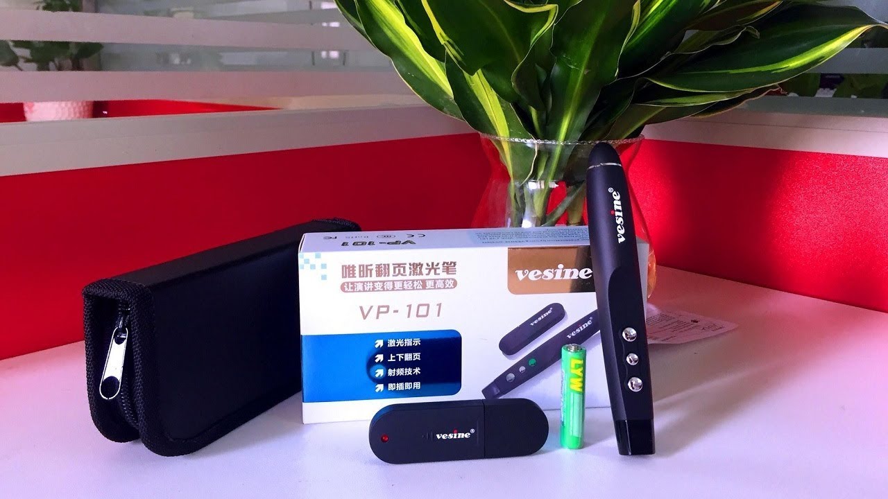 Bút trình chiếu VP 101 tặng kèm bao da, bút chỉ slide