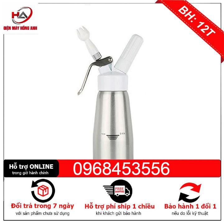 Bình xịt kem tươi 500ml - bạc